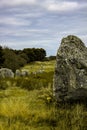 the alignments of menhirs Royalty Free Stock Photo