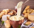 Aligot,cheese melted Royalty Free Stock Photo