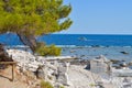 Aliki ancient marble quarry Thassos Greece Royalty Free Stock Photo