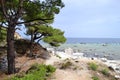 Aliki beach in Greece - rocky shore 8 Royalty Free Stock Photo