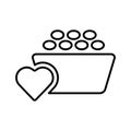 Alimentary, alimentation icon. Line icon, outline symbol Royalty Free Stock Photo