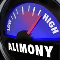 Alimony Gauge Level Spousal Support Financial Payment Amount Royalty Free Stock Photo