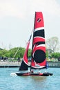 Alinghi sail at Extreme Sailing Series Singapore 2013