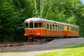 Museum railbus between Anten and GrÃÂ¤fsnÃÂ¤s passing through picturesque scenery..