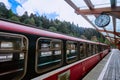 Train at platfrom of Alishan forest railway station