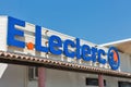 E.Leclerc supermarket facade. Corsica island, France