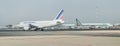 Alitalia and Air France on the runway Royalty Free Stock Photo