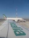 Alitalia Airbus aircrafts parked in Rome Royalty Free Stock Photo