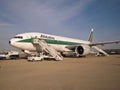 Alitalia airplane parked in Rome Royalty Free Stock Photo