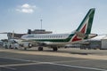 Alitalia plane and push back Royalty Free Stock Photo