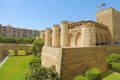 Aljaferia Palace in Zaragoza, a medieval castle built in 11th during Islamic domination of the Spain Royalty Free Stock Photo