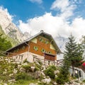 Aljaz Lodge in the Vrata Valley, Slovenia.