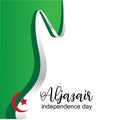 Aljazair independence day logo design vector - Vector