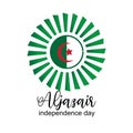 Aljazair independence day logo design vector - Vector