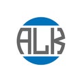 ALK letter logo design on white background. ALK creative initials circle logo concept. ALK letter design Royalty Free Stock Photo