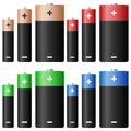 Alkaline Battery Set Royalty Free Stock Photo