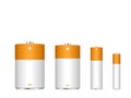 Alkaline battery set Royalty Free Stock Photo