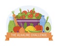 Alkaline diet challenge concept Royalty Free Stock Photo