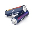 Alkaline and Ni-MH rechargeable AA size batteries