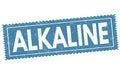 Alkaline sign or stamp