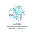 Alkalinity turquoise concept icon