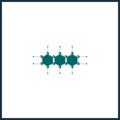 alkanes simple icon. molecule chemistry isolated icon Royalty Free Stock Photo