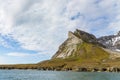 Alkehornet aka Alkhornet aka Alkepynten, bird mountain in Svalbard, Norway