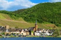 Alken town on Moselle River in Rhineland-Palatinate, Germany.