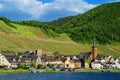 Alken town on Moselle River in Rhineland-Palatinate, Germany. Royalty Free Stock Photo