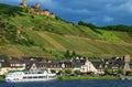 Alken town on Moselle River in Rhineland-Palatinate, Germany.