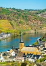 Alken town on the Moselle River in Rhineland-Palatinate, Germany