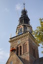 Alkmaar, Netherlands - July 20, 2018: Tower of the Waag building