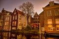 The old citycentre of Alkmaar during twilight