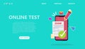 Online testing or exam service concept.