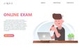 Online testing or exam service concept