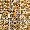 Jungle Cat Camouflage Collection, High-Quality Seamless Prints for Apparel and Design. Royalty Free Stock Photo