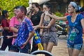 All ages having fun in Songkran, Thailand