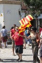 All ages participating in Independence Day in Barcelona, Spain