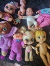 All the baby dolls with no clothes kids