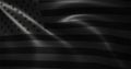 All black American Flag, All black USA flag with waving folds, close up view, 3D rendering