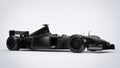 All black formula racing car - studio shot