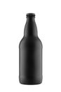 All Black 12 oz 11 oz or 355 ml 330 ml Matte Heritage Beer Bottle Isolated on White.