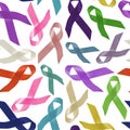 All cancers world day ribbon background pattern