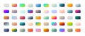 Set of colorful meshed gradient colors for web design