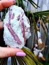 All Colour Colors Gemstone Polished Hand Palmstones Rocks in wooden Box Near Water Spiritual