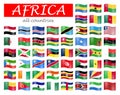 all country flags of Africa Royalty Free Stock Photo