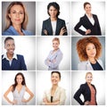 All in a days work. Composite shot of a variety of businesswomen.