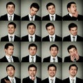 All emotions, business man in many options of emotions Royalty Free Stock Photo