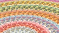 All Euro banknotes arranged in a circle Royalty Free Stock Photo