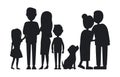 All Family Members Gathered Together, Vector Card